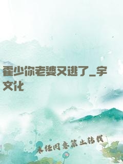 霍少你老婆又逃了