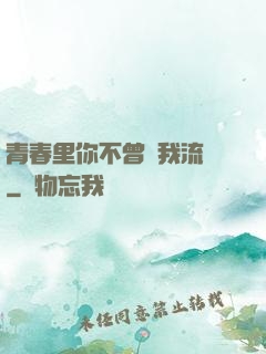 青春里你不曾見我流淚