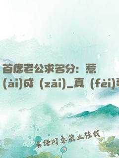 首席老公求名分：惹愛(ài)成災(zāi)